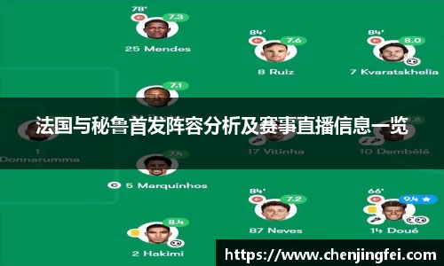 法国与秘鲁首发阵容分析及赛事直播信息一览